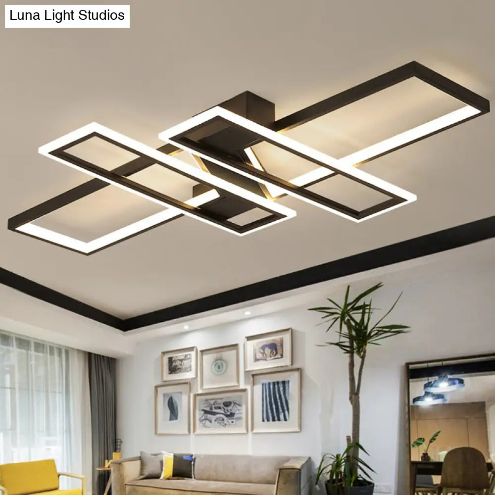 DecorBites™ DecorBites™ Modern LED Frame Ceiling Mount Light for Living Room - Acrylic Semi Flush Fixture