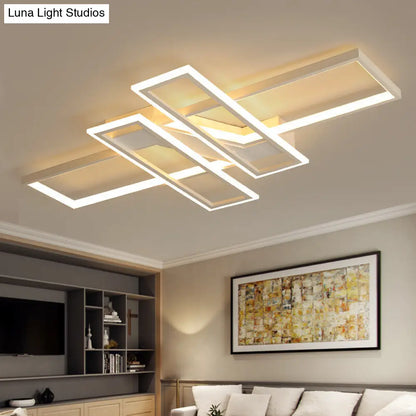 DecorBites™ DecorBites™ Modern LED Frame Ceiling Mount Light for Living Room - Acrylic Semi Flush Fixture