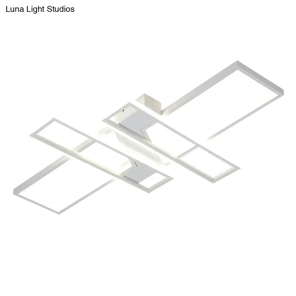 DecorBites™ DecorBites™ Modern LED Frame Ceiling Mount Light for Living Room - Acrylic Semi Flush Fixture