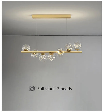 Modern LED Glass Chandelier for Dining Room - Chandelier