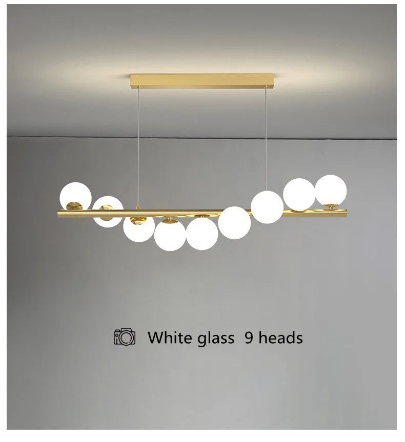 Modern LED Glass Chandelier for Dining Room - Chandelier