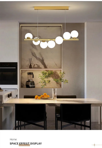 Modern LED Glass Chandelier for Dining Room - Chandelier