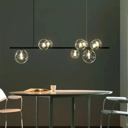Modern LED Glass Chandelier with Adjustable Cord - Chandelier