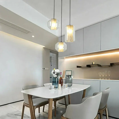 Three modern led glass marble pendant lights with frosted shades for dining room decorbites modern led pendant light