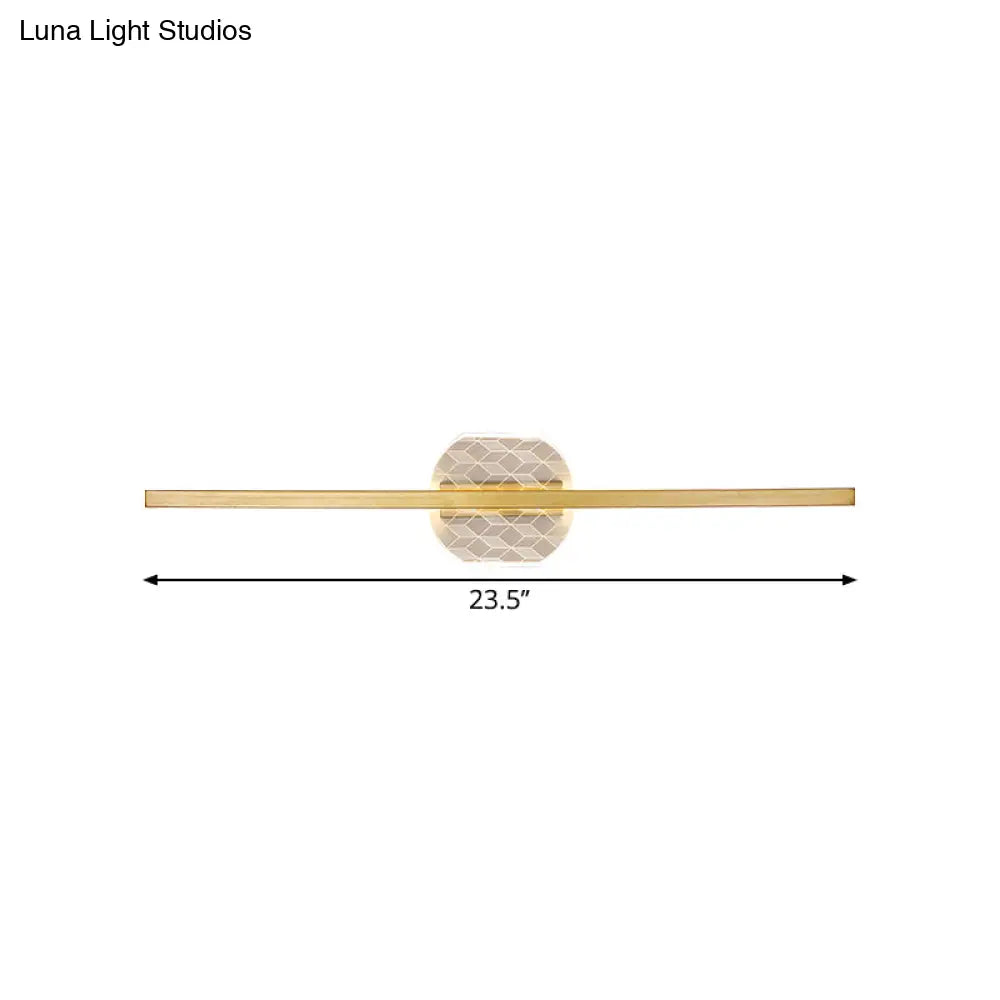 DecorBites™ DecorBites™ Modern LED Gold Linear Wall Mount Light in Warm/White, 23.5"/31.5" Width