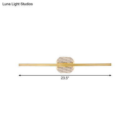 DecorBites™ DecorBites™ Modern LED Gold Linear Wall Mount Light in Warm/White, 23.5"/31.5" Width