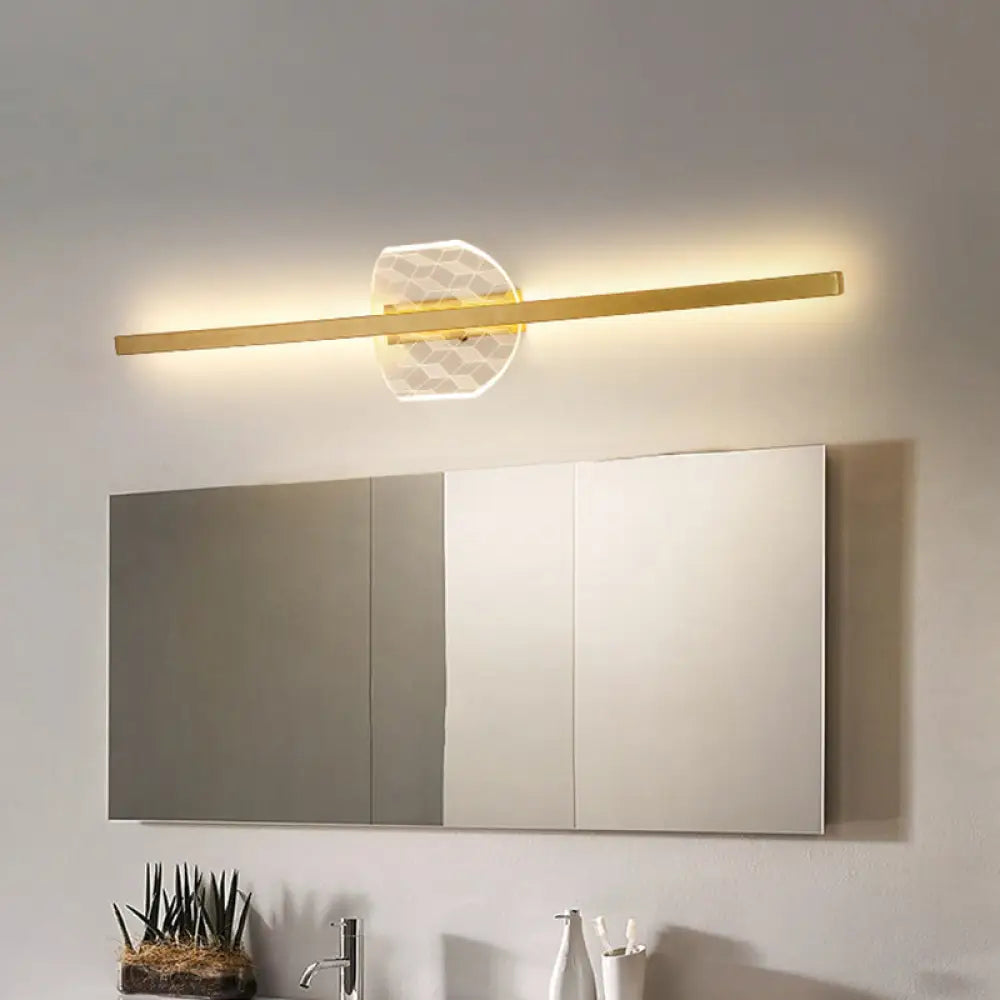 DecorBites™ DecorBites™ Modern LED Gold Linear Wall Mount Light in Warm/White, 23.5"/31.5" Width