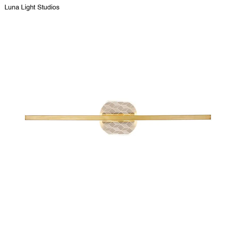 DecorBites™ DecorBites™ Modern LED Gold Linear Wall Mount Light in Warm/White, 23.5"/31.5" Width