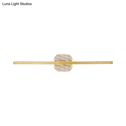 DecorBites™ DecorBites™ Modern LED Gold Linear Wall Mount Light in Warm/White, 23.5"/31.5" Width