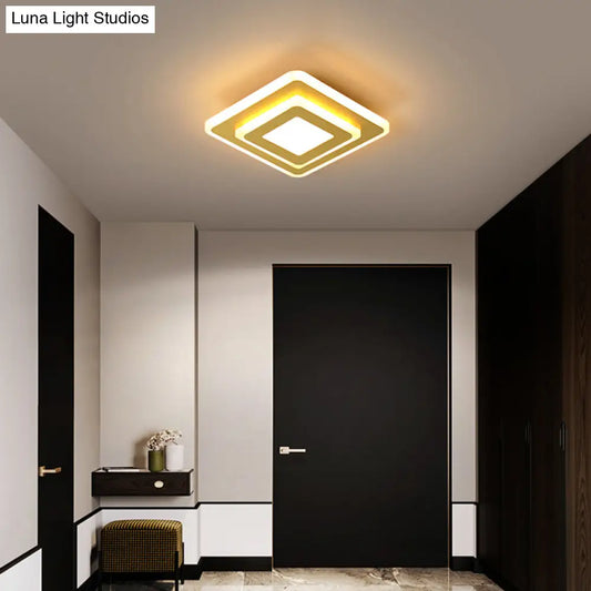 DecorBites™ DecorBites™ Modern LED Gold Plated Geometrical Ceiling Light for Hallway
