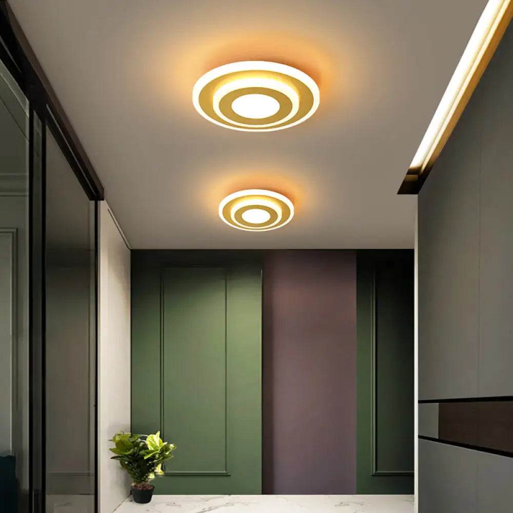 DecorBites™ DecorBites™ Modern LED Gold Plated Geometrical Ceiling Light for Hallway