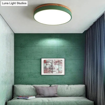 DecorBites™ DecorBites™ Modern LED Green Flush Mount Ceiling Light with Acrylic Diffuser - Available in 12"/16"/19.5" Widths