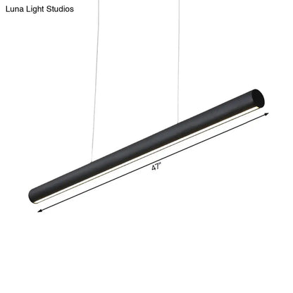 Modern LED Metal Linear Pendant Chandelier - 39"/47" Wide Black Hanging Lamp Kit in White/Warm/Natural Light"

Note: It is important to strike a balance between optimizing for SEO and providing an informative title that accurately describes the product.