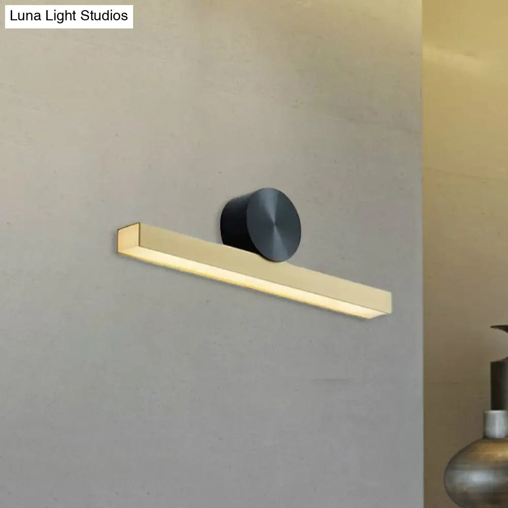 DecorBites™ DecorBites™ Modern LED Metallic Wall Sconce Lamp with Brass Finish and White/Warm Light