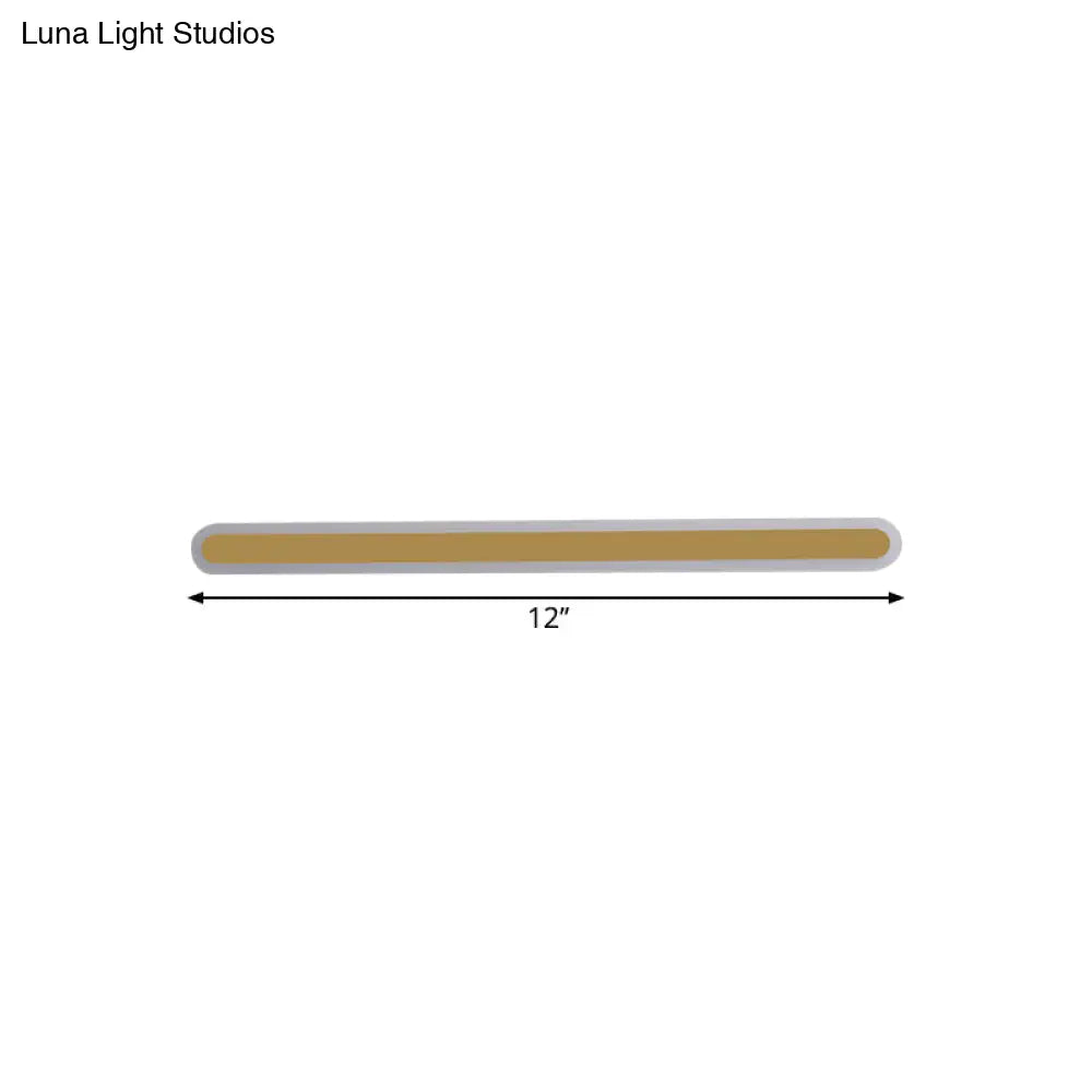 DecorBites™ DecorBites™ Modern LED Oblong Bedroom Wall Sconce Light - Acrylic, Minimalist Design, Warm/White Light - 12"/16"/23.5" Sizes