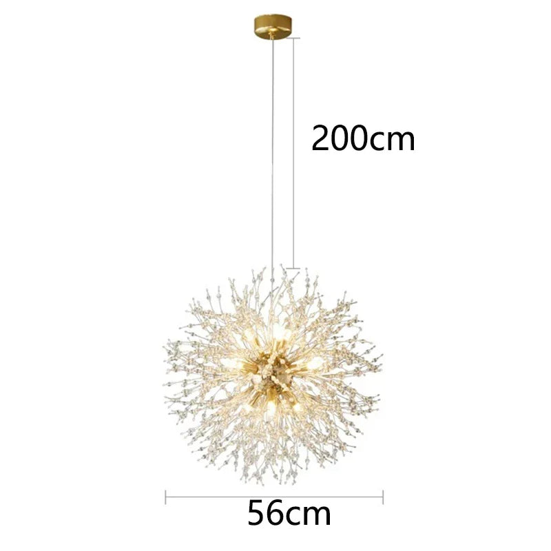 Modern LED Pendant Chandelier for Home Decor - Round ball 9 heads / Dimmable - Chandelier