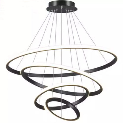 Modern LED Pendant Lamp in Black - Chandelier