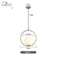 Modern LED Round Glass Ball Pendant Lights Iron E14 Pendant Lamps Hanging Light Fixture for Living Room Bedroom Dining Room