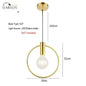 Modern LED Round Glass Ball Pendant Lights Iron E14 Pendant Lamps Hanging Light Fixture for Living Room Bedroom Dining Room