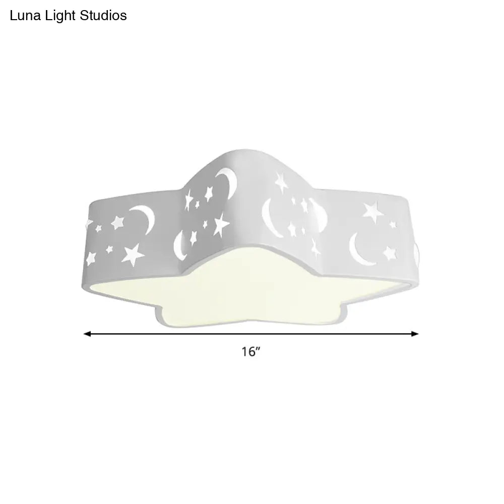 DecorBites™ DecorBites™ Modern LED Star Ceiling Light: Acrylic White Lamp for Kids' Bedroom
