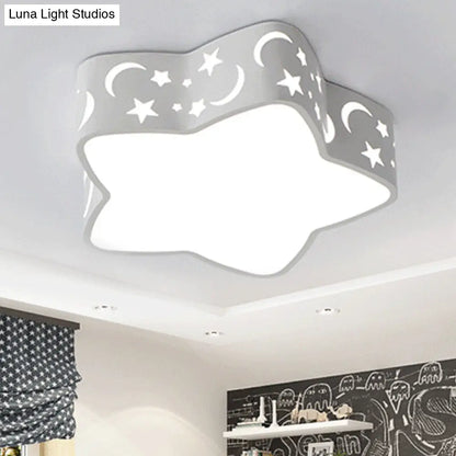 DecorBites™ DecorBites™ Modern LED Star Ceiling Light: Acrylic White Lamp for Kids' Bedroom