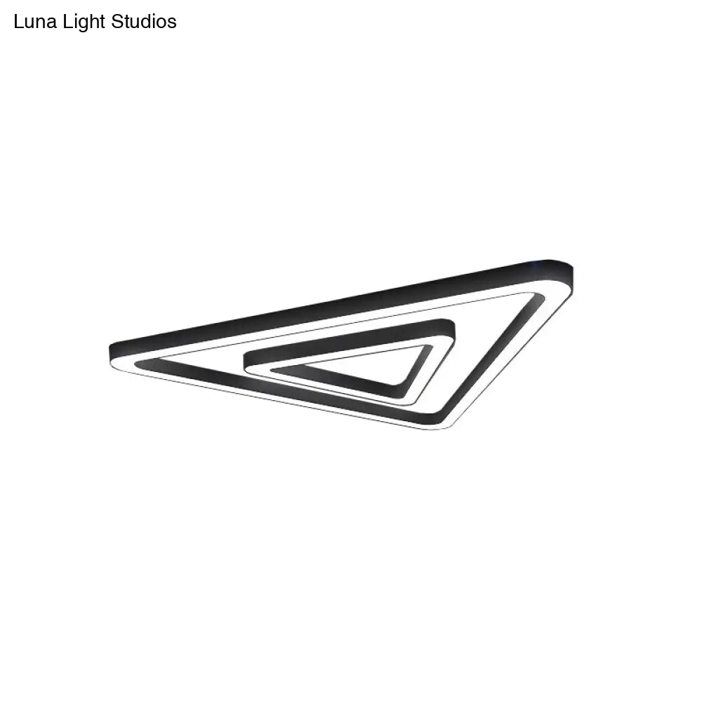 Lámpara colgante triangular LED moderna para gimnasio en color negro - Iluminación de araña metálica