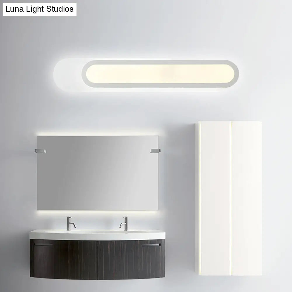 DecorBites™ DecorBites™ Modern LED Vanity Light with Acrylic Shade - White Wall Sconce - Warm/White Light - 12"/18"/20" Wide