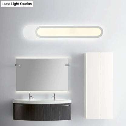 DecorBites™ DecorBites™ Modern LED Vanity Light with Acrylic Shade - White Wall Sconce - Warm/White Light - 12"/18"/20" Wide