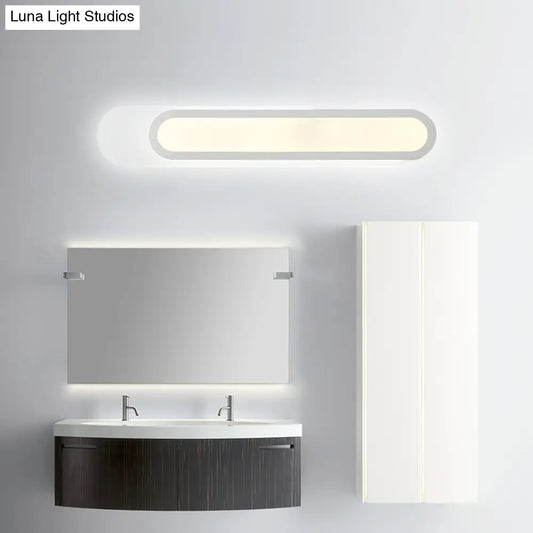 DecorBites™ DecorBites™ Modern LED Vanity Light with Acrylic Shade - White Wall Sconce - Warm/White Light - 12"/18"/20" Wide
