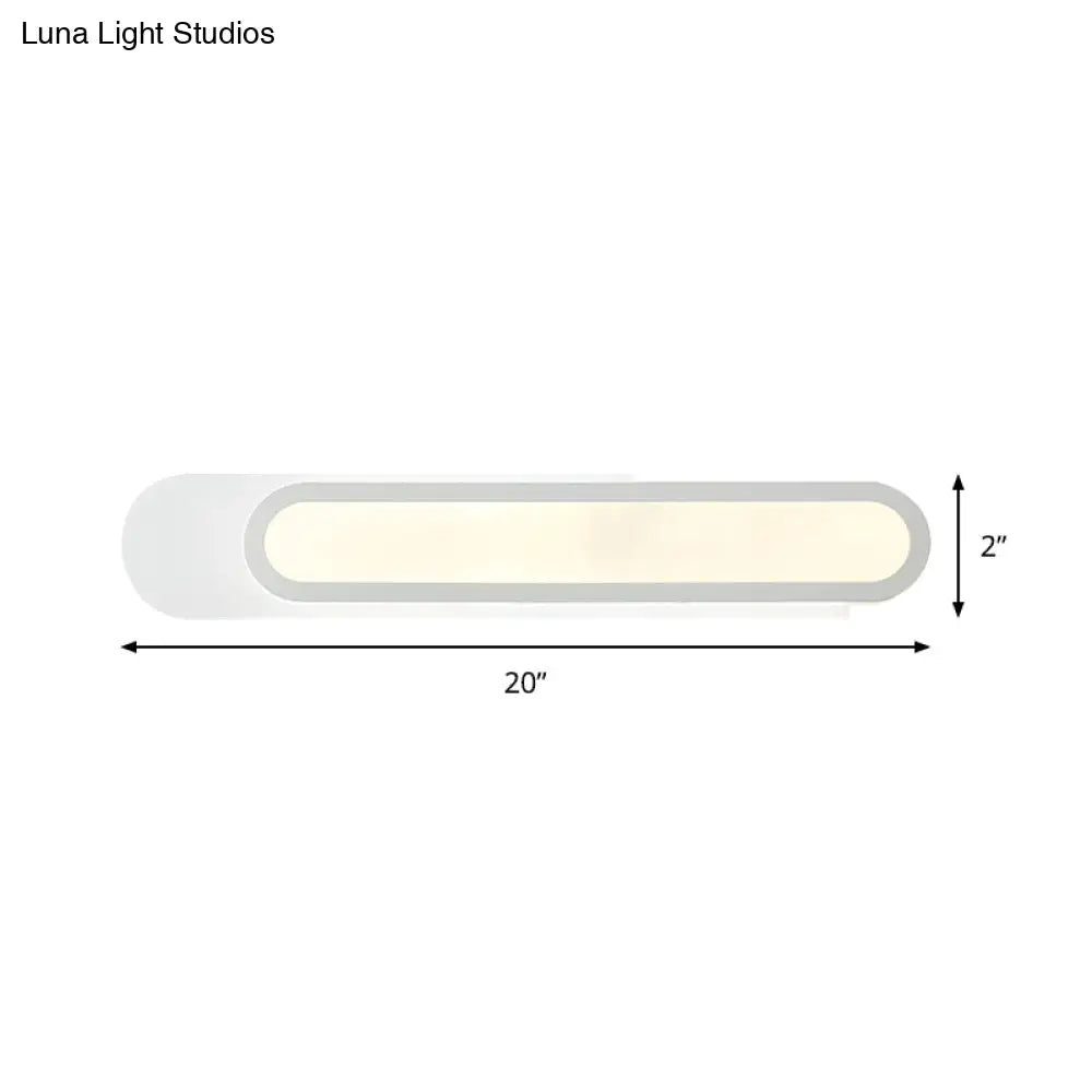 DecorBites™ DecorBites™ Modern LED Vanity Light with Acrylic Shade - White Wall Sconce - Warm/White Light - 12"/18"/20" Wide