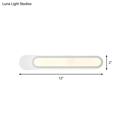 DecorBites™ DecorBites™ Modern LED Vanity Light with Acrylic Shade - White Wall Sconce - Warm/White Light - 12"/18"/20" Wide