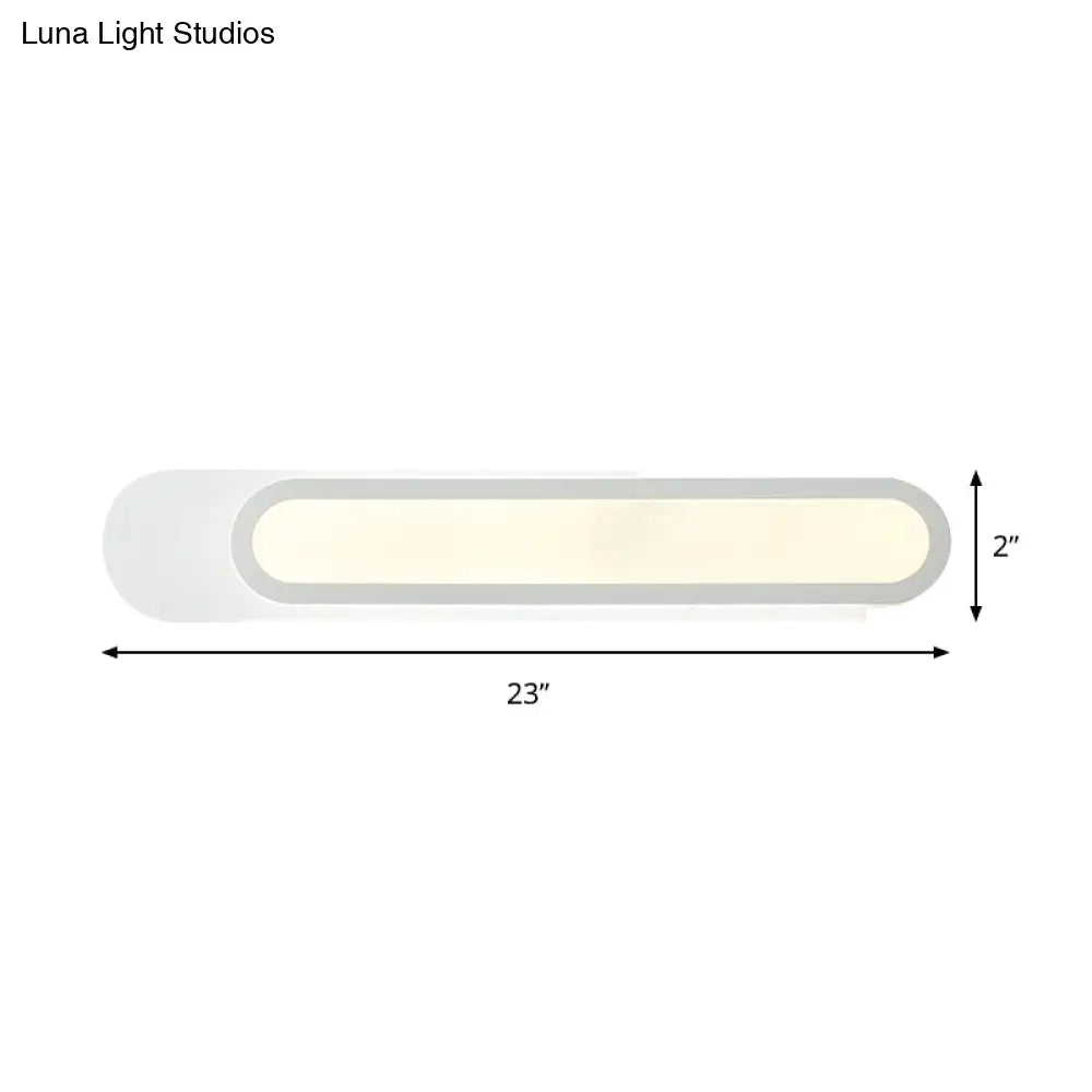 DecorBites™ DecorBites™ Modern LED Vanity Light with Acrylic Shade - White Wall Sconce - Warm/White Light - 12"/18"/20" Wide