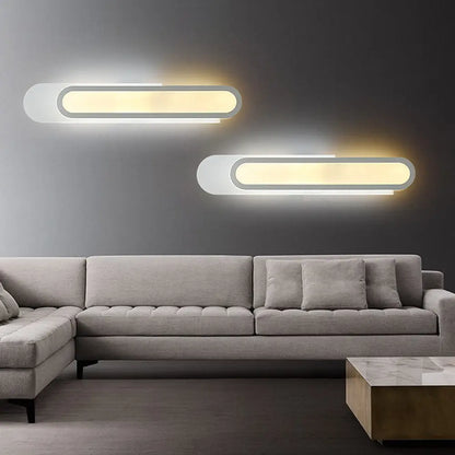 DecorBites™ DecorBites™ Modern LED Vanity Light with Acrylic Shade - White Wall Sconce - Warm/White Light - 12"/18"/20" Wide