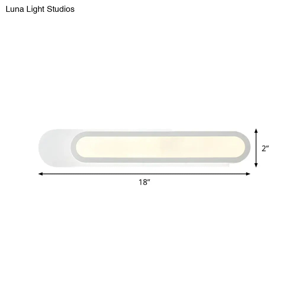 DecorBites™ DecorBites™ Modern LED Vanity Light with Acrylic Shade - White Wall Sconce - Warm/White Light - 12"/18"/20" Wide