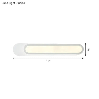 DecorBites™ DecorBites™ Modern LED Vanity Light with Acrylic Shade - White Wall Sconce - Warm/White Light - 12"/18"/20" Wide