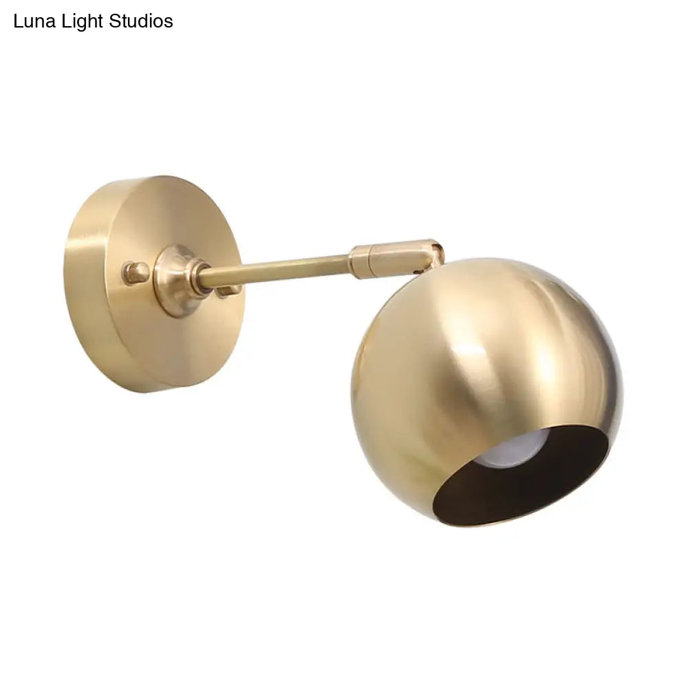 DecorBites™ DecorBites™ Modern LED Wall Lamp with Brass Dome and Metal Mount - Perfect for Living Rooms