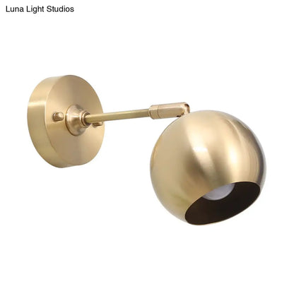 DecorBites™ DecorBites™ Modern LED Wall Lamp with Brass Dome and Metal Mount - Perfect for Living Rooms