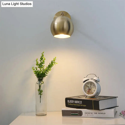 DecorBites™ DecorBites™ Modern LED Wall Lamp with Brass Dome and Metal Mount - Perfect for Living Rooms