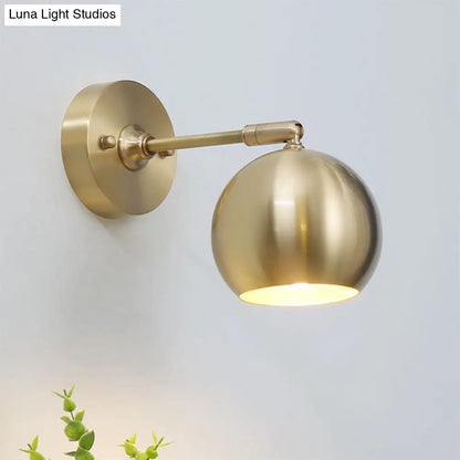 DecorBites™ DecorBites™ Modern LED Wall Lamp with Brass Dome and Metal Mount - Perfect for Living Rooms