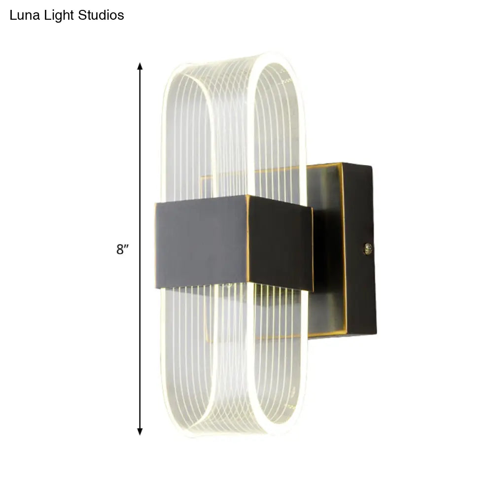 DecorBites™ DecorBites™ Modern LED Wall Sconce Light: Metal Square Design, Black Finish, Ideal for Living Room
