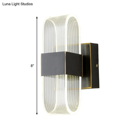 DecorBites™ DecorBites™ Modern LED Wall Sconce Light: Metal Square Design, Black Finish, Ideal for Living Room