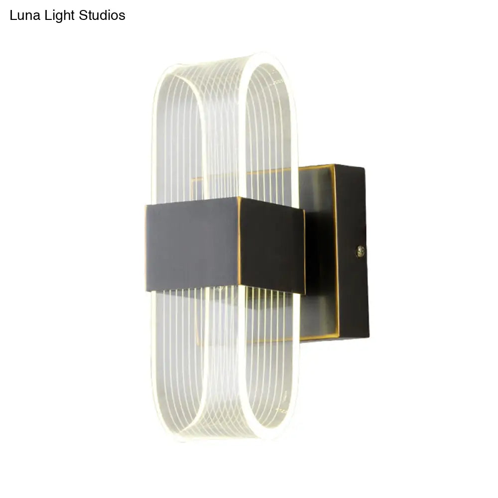 DecorBites™ DecorBites™ Modern LED Wall Sconce Light: Metal Square Design, Black Finish, Ideal for Living Room