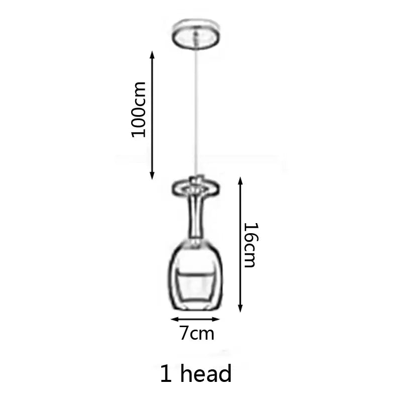 A sleek modern glass pendant light with a slender neck and rounded base for decorbites led wine glass pendant lights