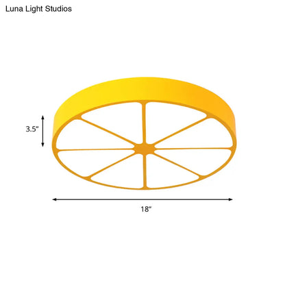 DecorBites™ DecorBites™ Modern Lemon Flat Ceiling Light for Kindergarten Classrooms