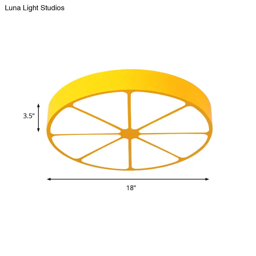 DecorBites™ DecorBites™ Modern Lemon Flat Ceiling Light for Kindergarten Classrooms