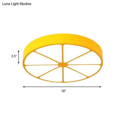 DecorBites™ DecorBites™ Modern Lemon Flat Ceiling Light for Kindergarten Classrooms