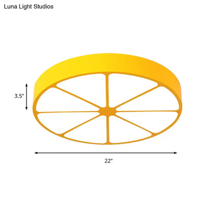 DecorBites™ DecorBites™ Modern Lemon Flat Ceiling Light for Kindergarten Classrooms