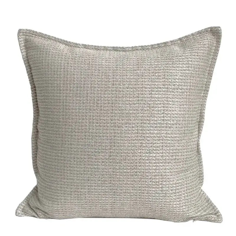 Modern light coffee pillow covers with textured woven fabric for decorbites light coffee living room decor