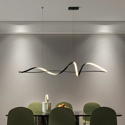 Modern Linear Acrylic Pendant Light in Gold or White - Decorbites
