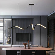 Modern Linear Acrylic Pendant Light in Gold or White - Decorbites